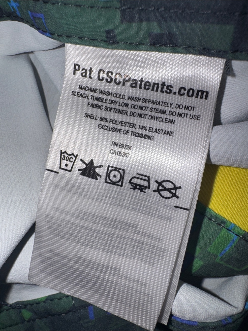 Columbia PFG Board Shorts Mens 34 Green Yellow Digital Camo Swim Fishing Trunks - Picture 5 of 5